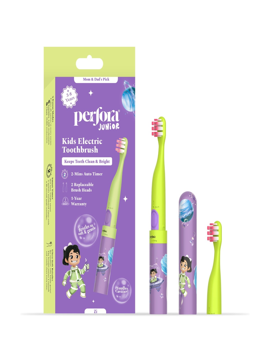 

Perfora Kids Electric Toothbrush - Zi, Yellow