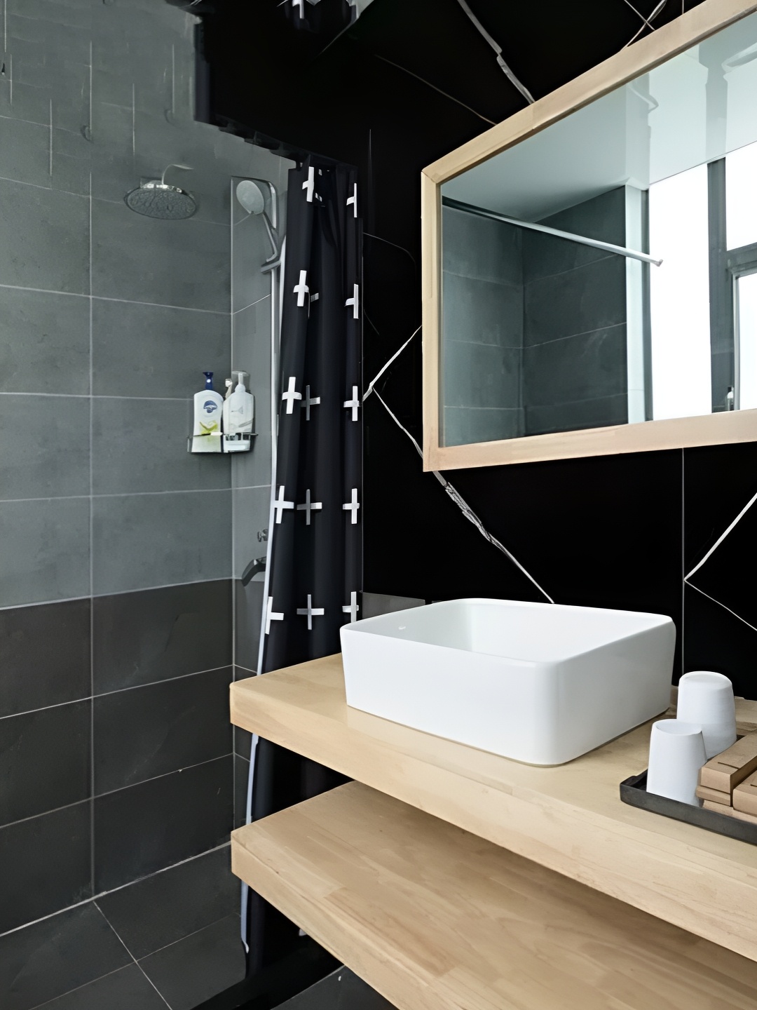 

ANNA CREATIONS Black & White Abstract Printed Waterproof Wallpaper