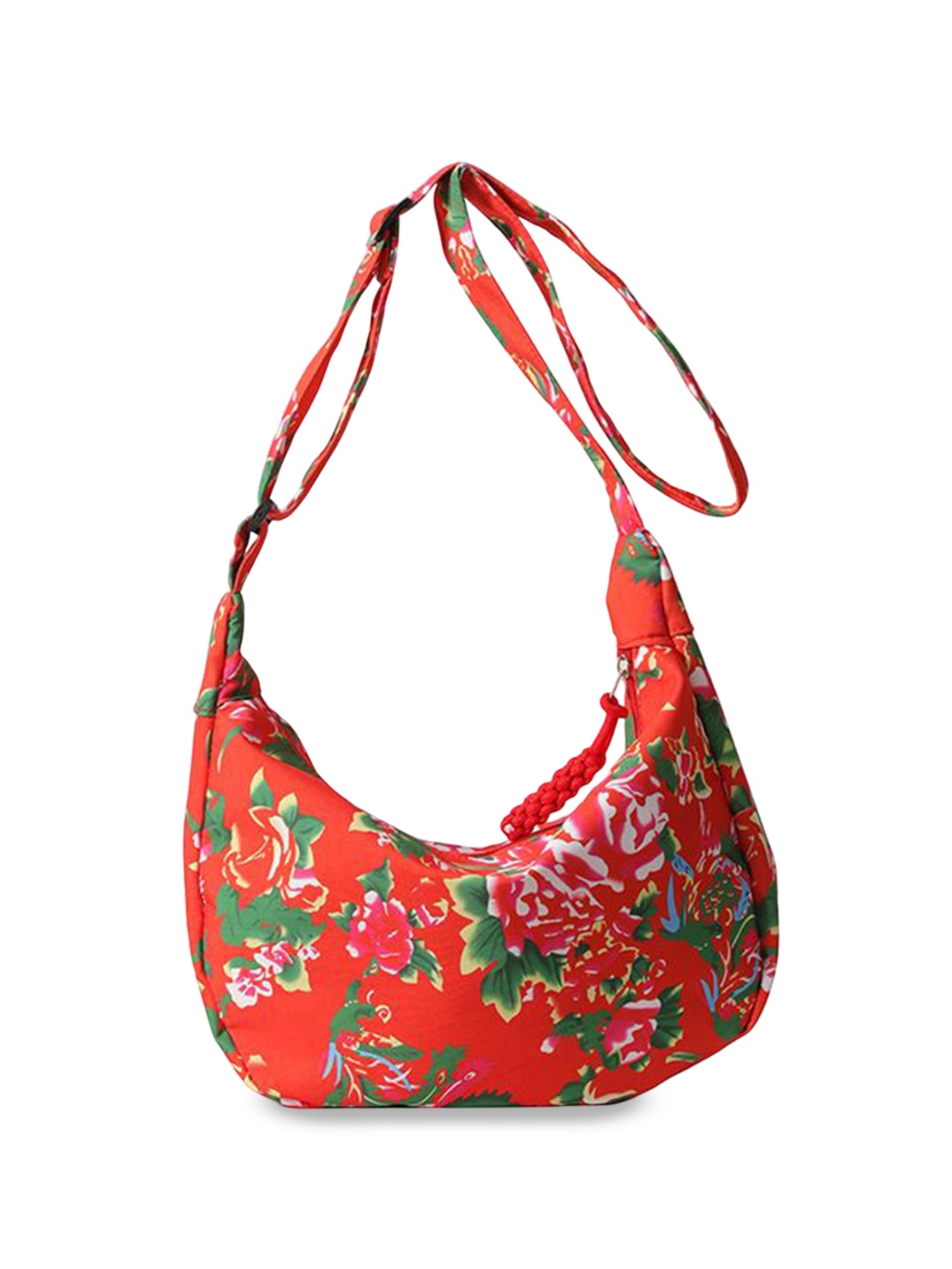 

StyleCast Women Floral Printed Structured Hobo Bag, Orange