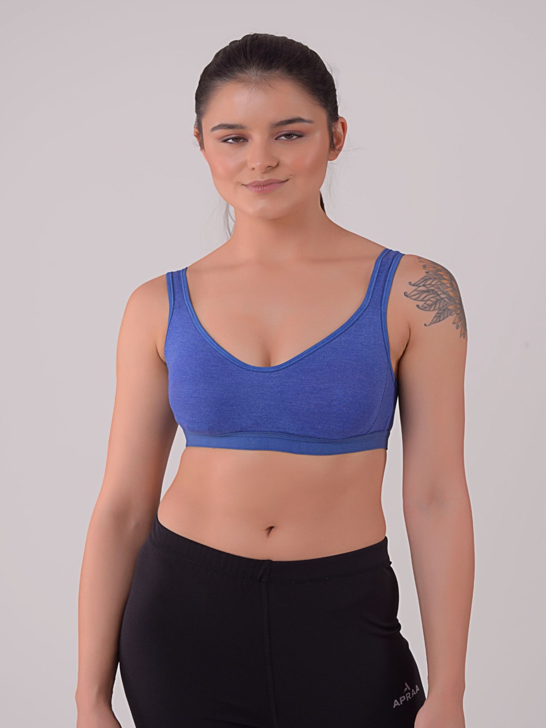 

Apraa & Parma Full Coverage Non Padded Bra, Navy blue