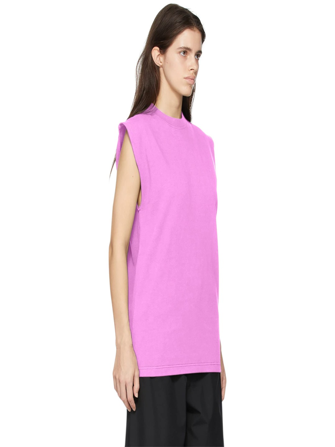 

NOTWILD Women Solid Round Neck Cotton T-shirt, Lavender