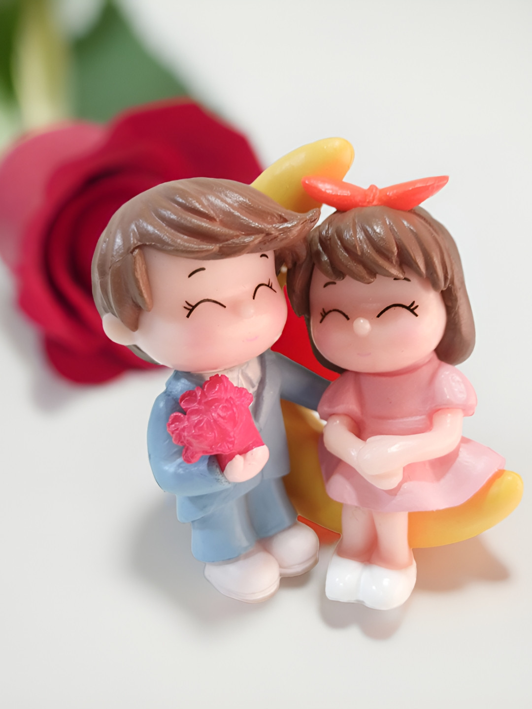 

Special You Pink & Blue Ceramic MoonPink Couple Showpieces