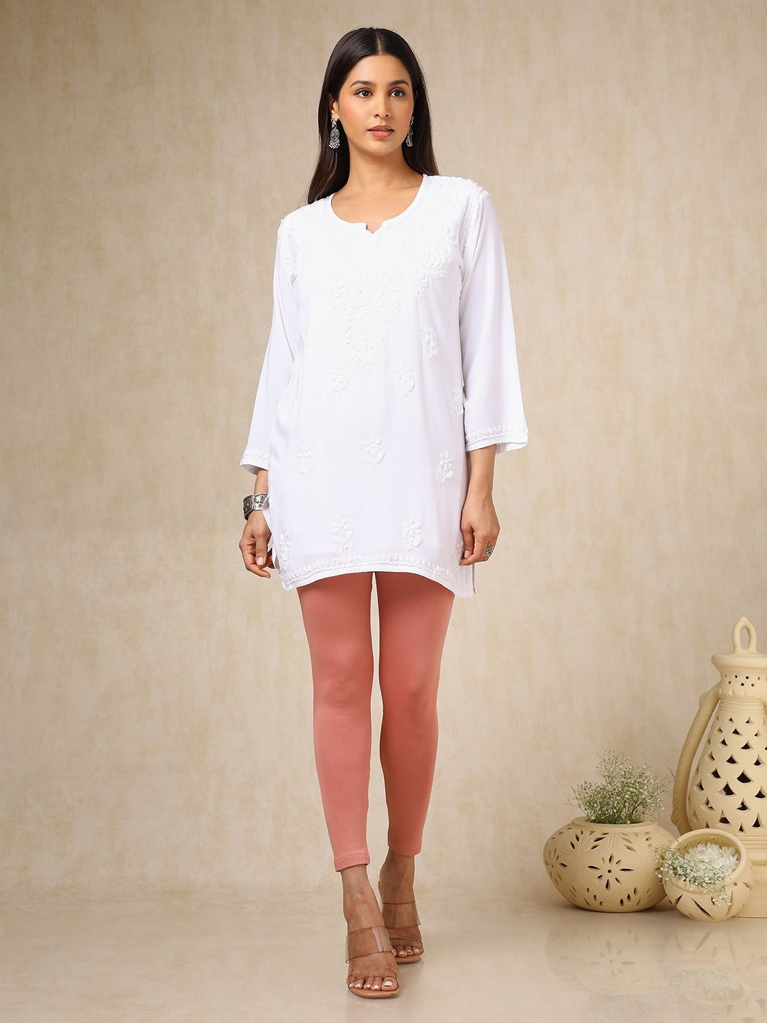 

Soch Women Cotton Ankle-Length Legging, Pink
