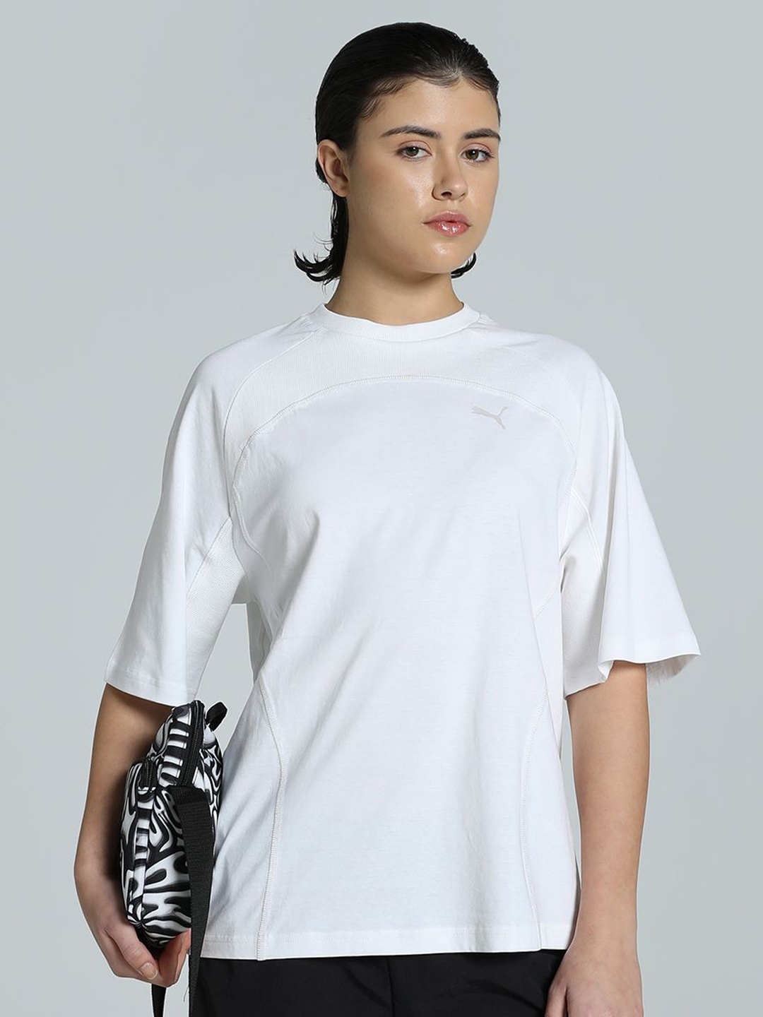 

Puma Women Dare To Solid Oversized Tee, White