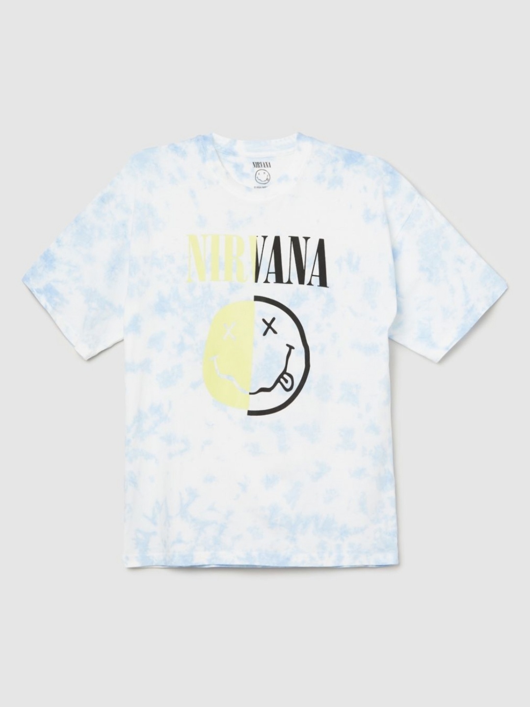 

max Boys Dyed Round Neck Cotton T-shirt, White
