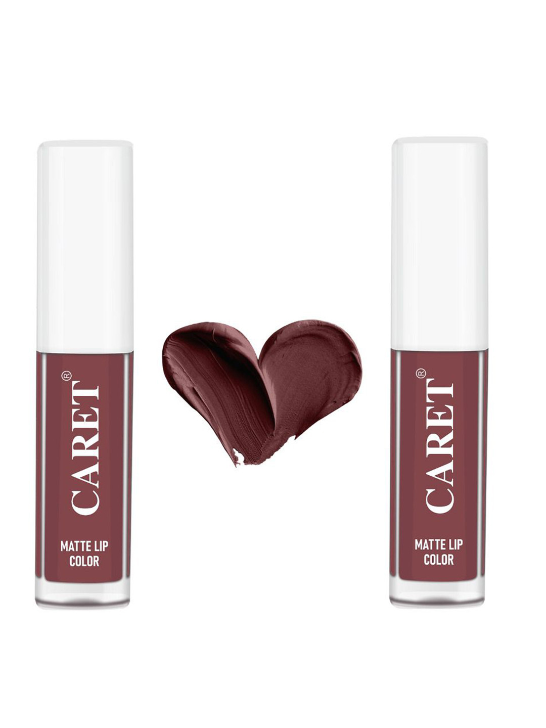 

CARET ORGANIC Set Of 2 Super-Pigmented Liquid Matte Lipsticks - 4 ml -Brown 1 - C-2
