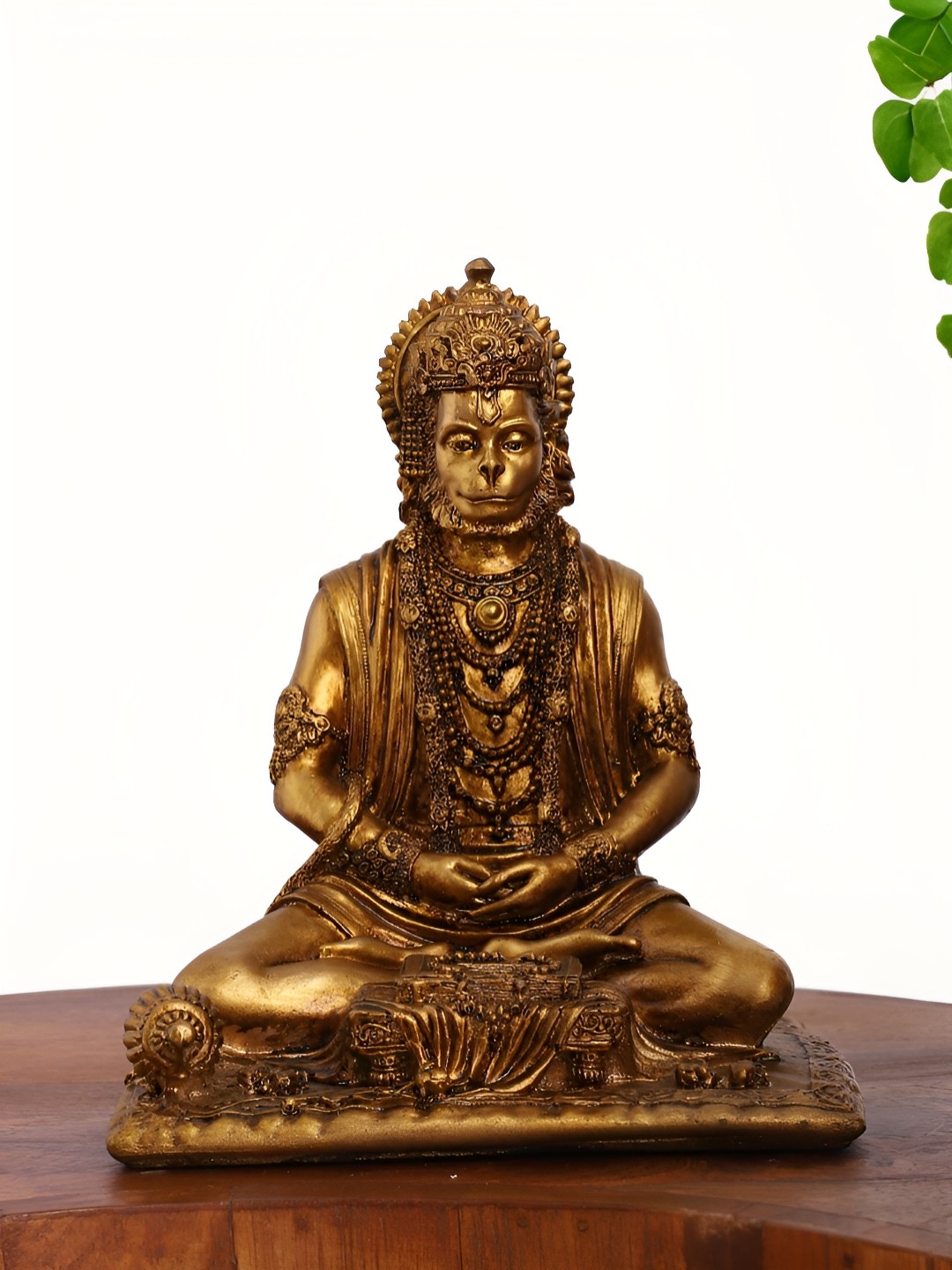 

INTERNATIONAL GIFT Gold-Toned Lord Hanuman Religious Idol Showpiece