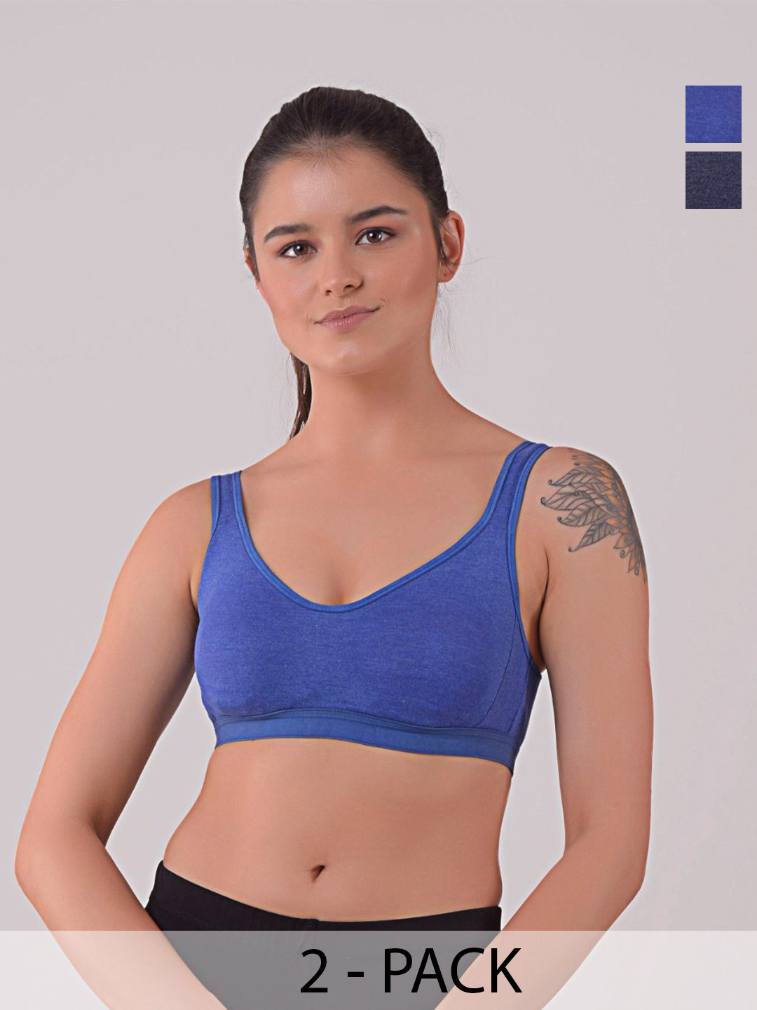

Apraa & Parma Full Coverage Bra, Navy blue