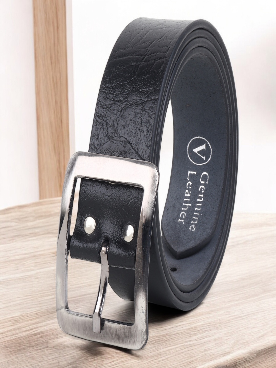 

Provogue Men Textured Leather Formal Belt, Black