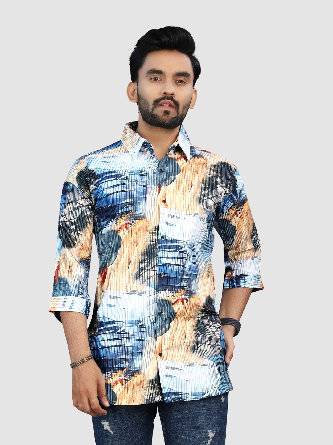 

Fashion FRICKS Men Opaque Casual Shirt, Multi