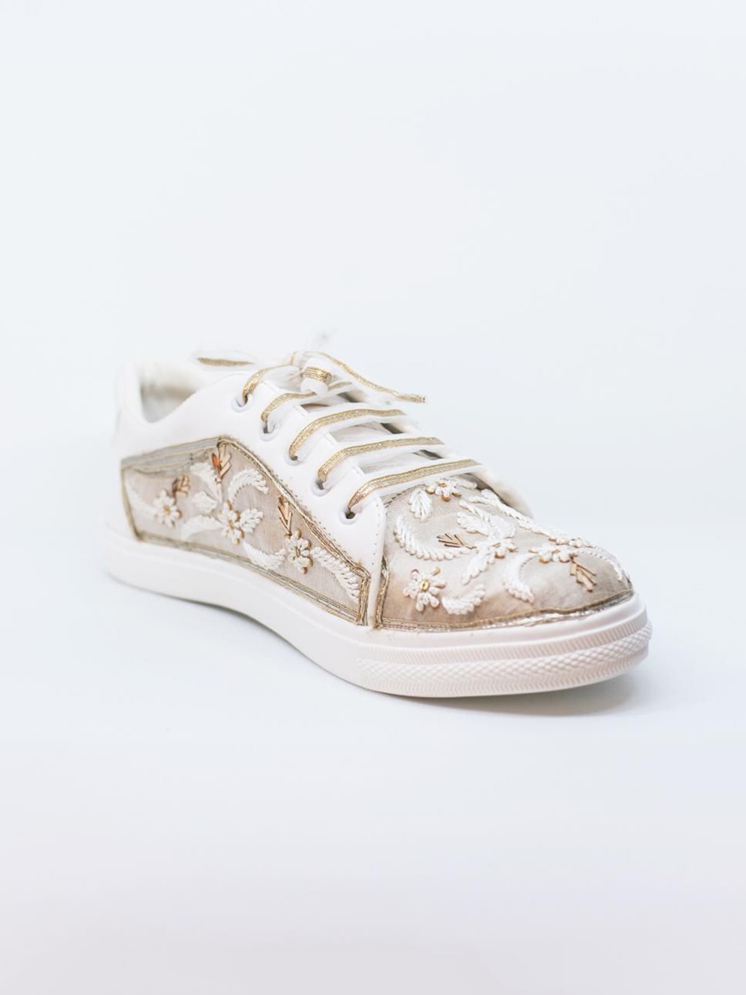 

The Saree Sneakers Women Textured Sneakers, White