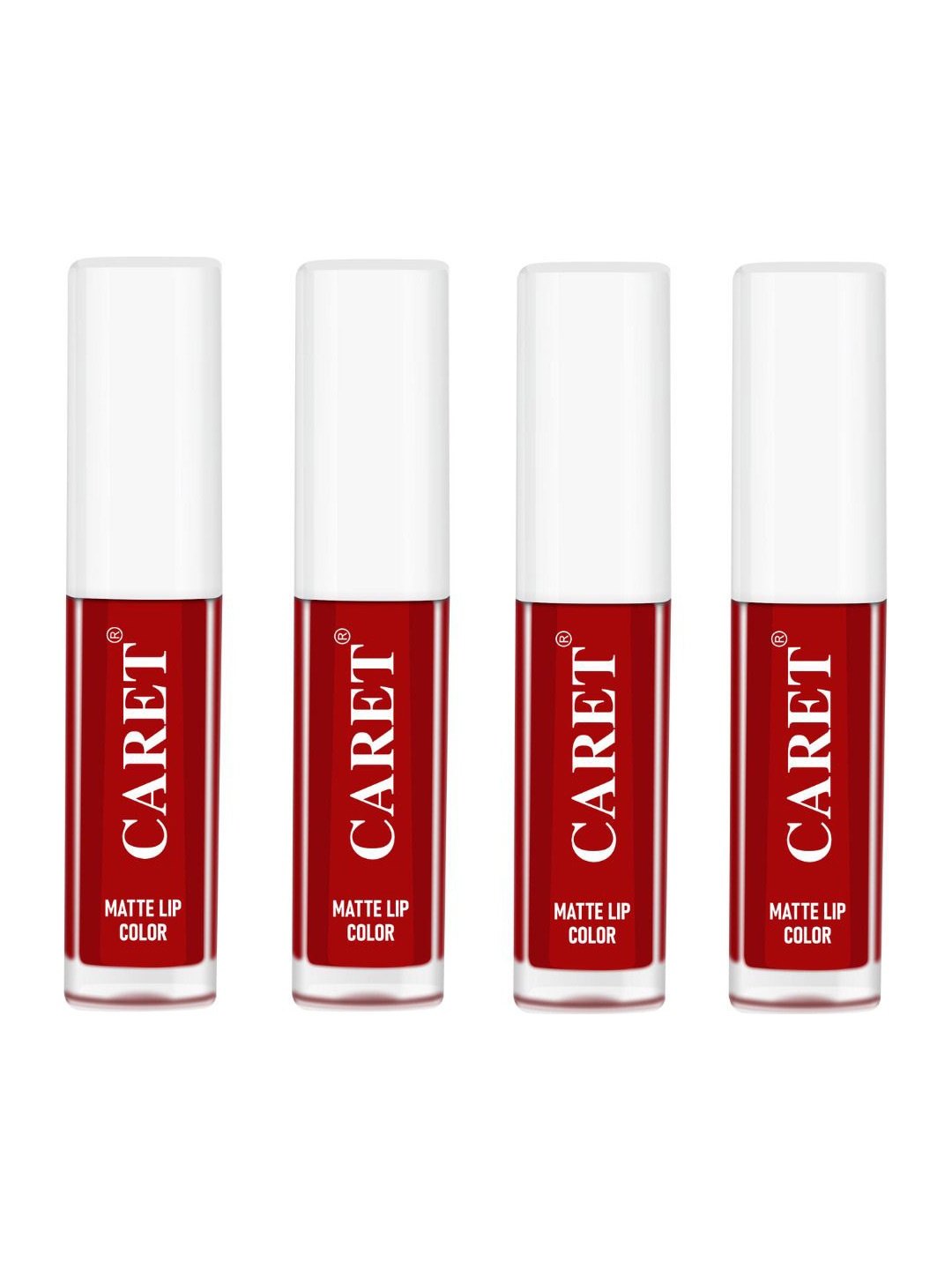 

CARET ORGANIC Set Of 4 Super-Pigmented Liquid Matte Lipsticks - 8 ml - Red 3