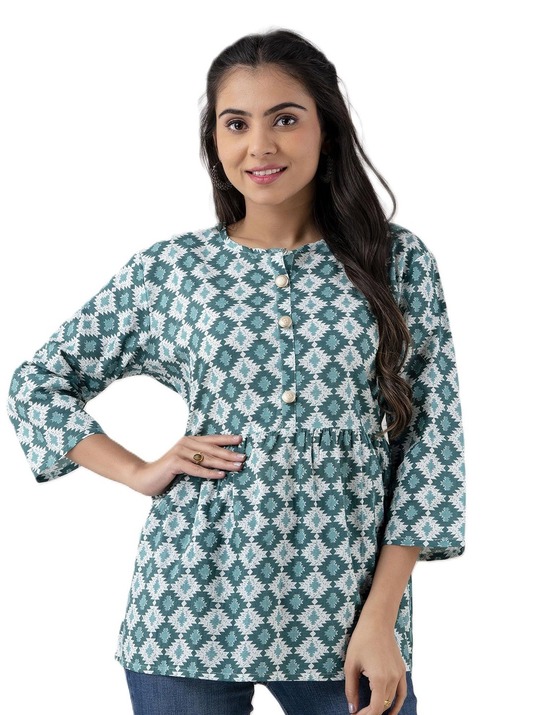 

13-Star Women Slim Fit Opaque Casual Shirt, Green
