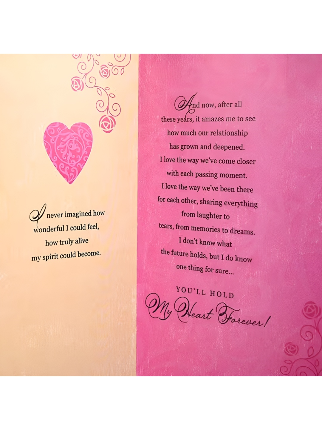 

Floweraura Pink & Cream Coloured Printed For The One You Love Greeting Card