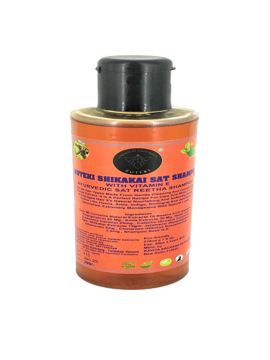 

SUTEKI Shikakai Sat With Vitamin E Shampoo - 210 ml, Orange