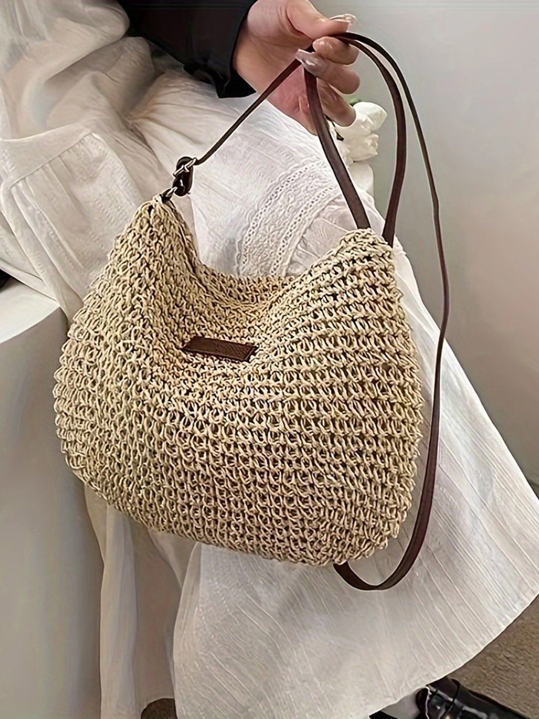 

StyleCast Women Textured Shopper Tote Bag, Cream