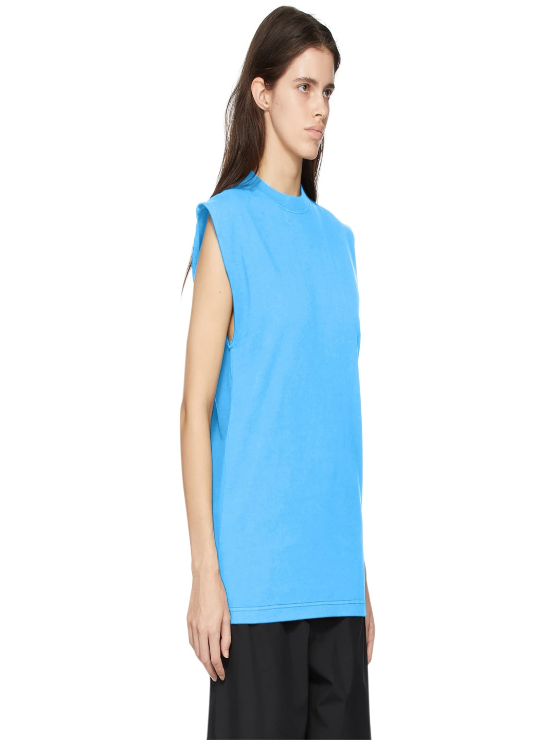 

NOTWILD Women Solid Round Neck Cotton T-shirt, Turquoise blue