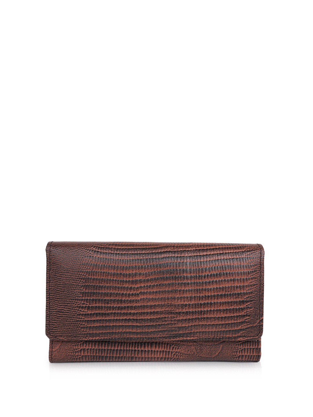 

CIMONI Textured Leather Three Fold Wallet, Brown