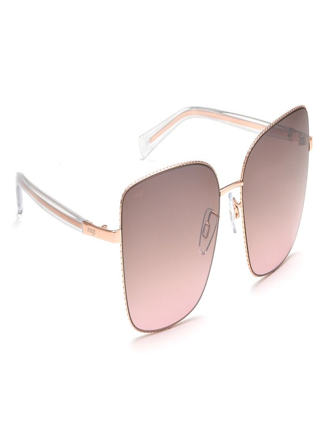 

Image Women Square Sunglasses with UV Protected Lens IMS766C2SG-Gold, Brown