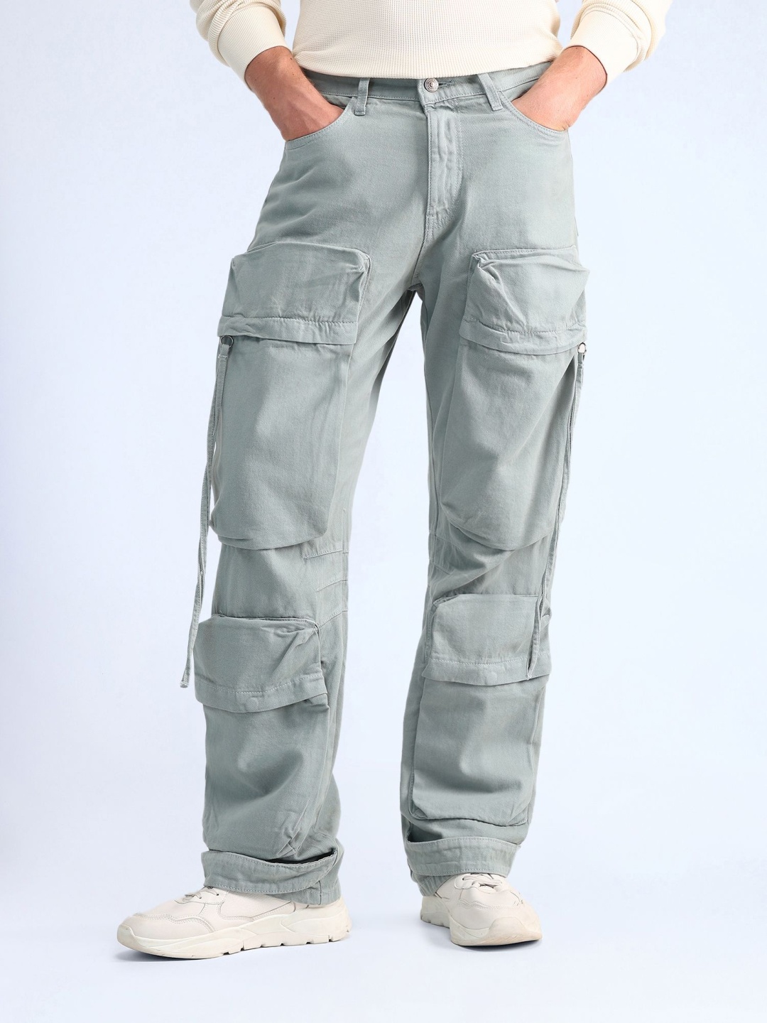 

Flying Machine Men Relaxed Fit Jeans, Grey