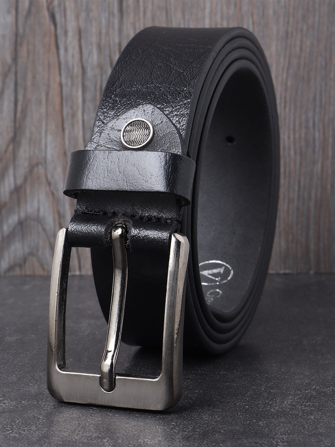 

Provogue Men Textured Leather Formal Belt, Black