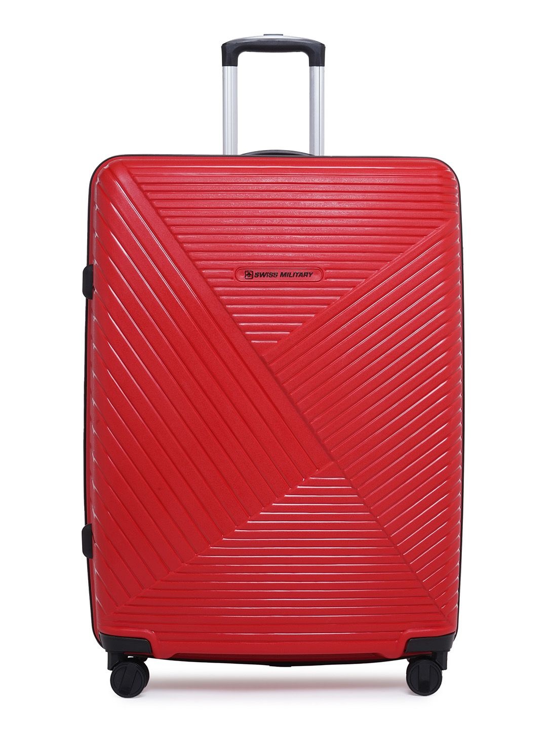 

SWISS MILITARY Zurich Spinner Hard Sided Trolley Suitcase, Red