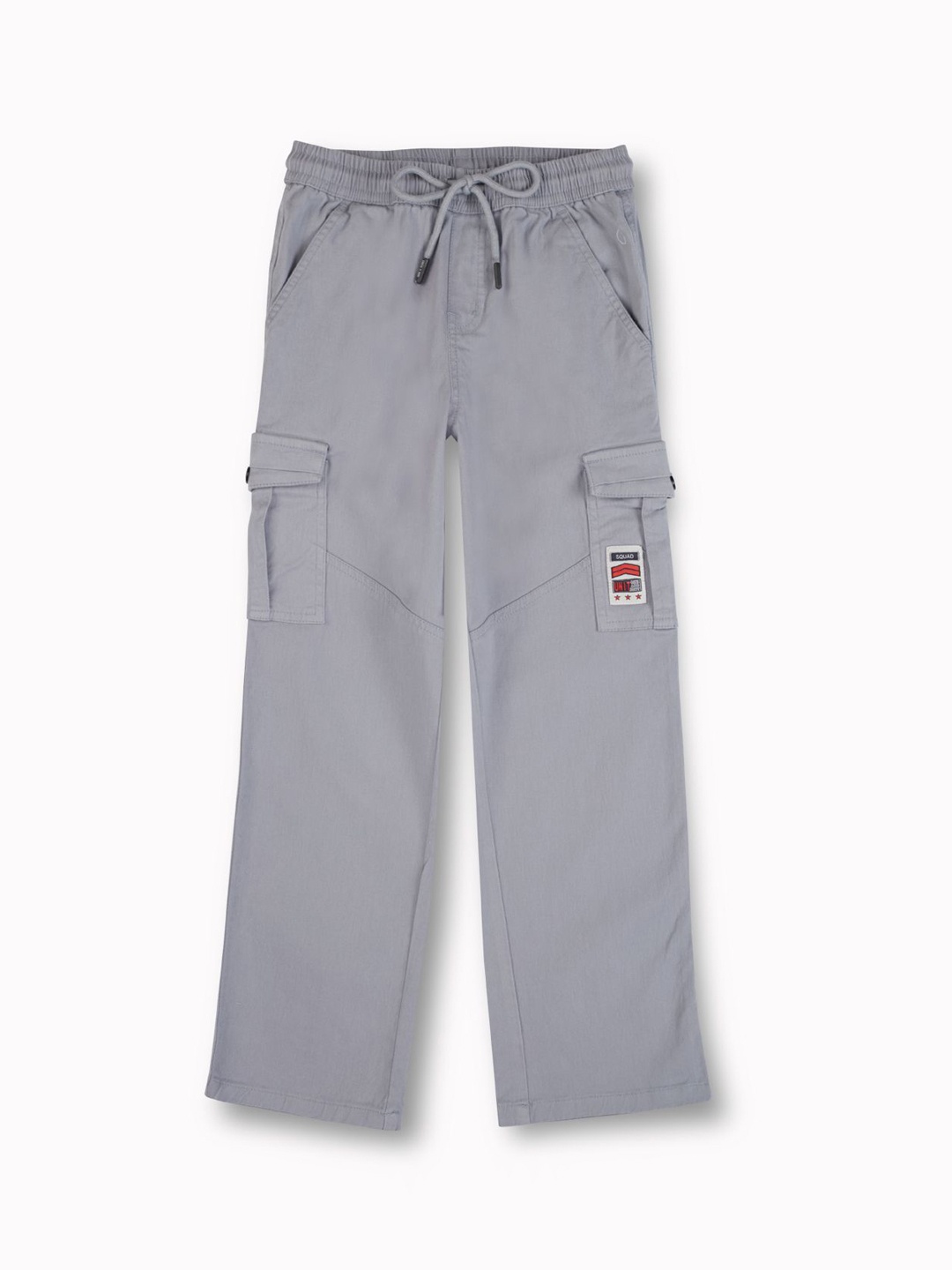 

Gini and Jony Boys Comfort Straight Fit Cotton Cargos Trousers, Grey