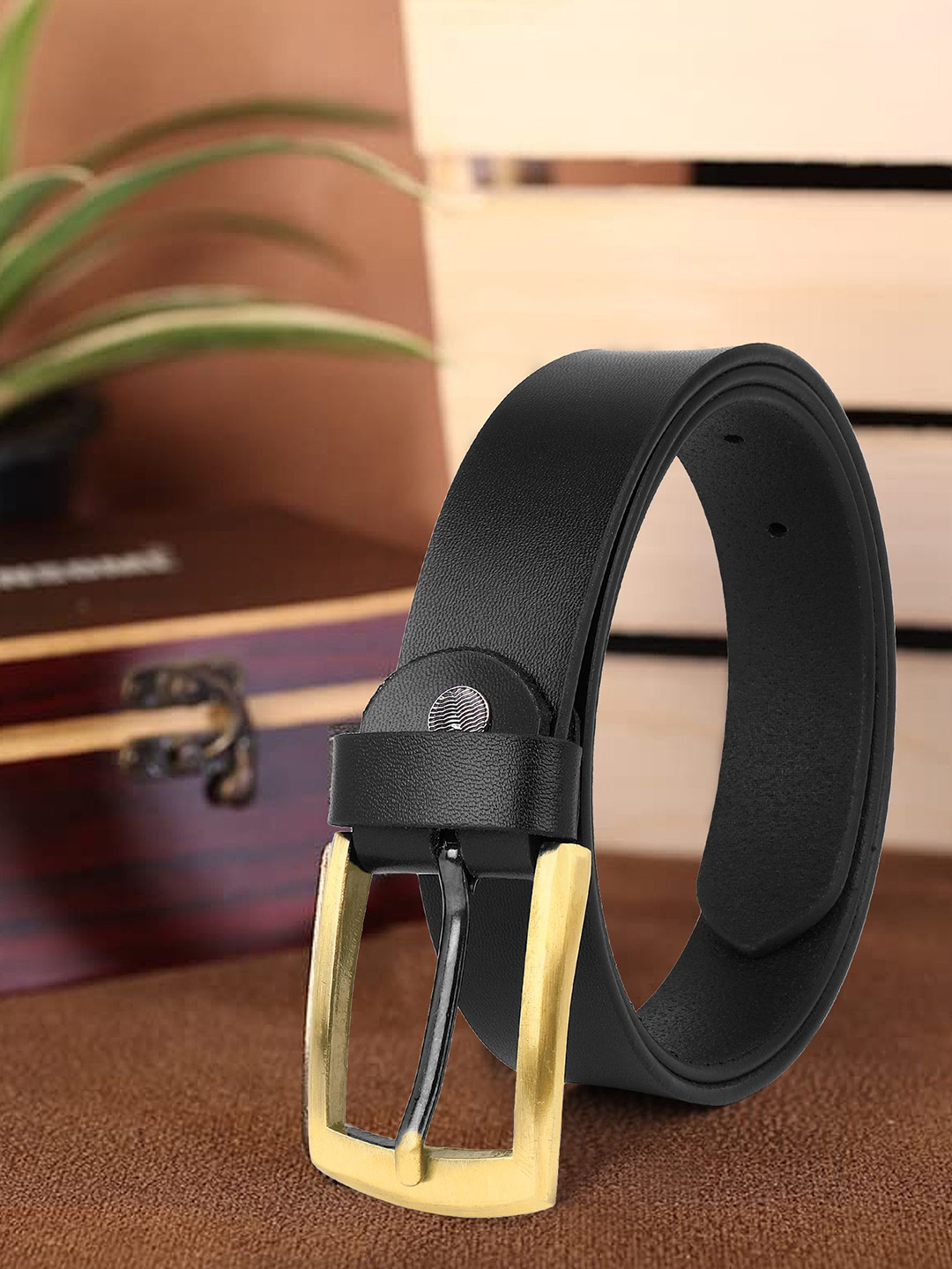 

Provogue Men Textured Leather Formal Belt, Black
