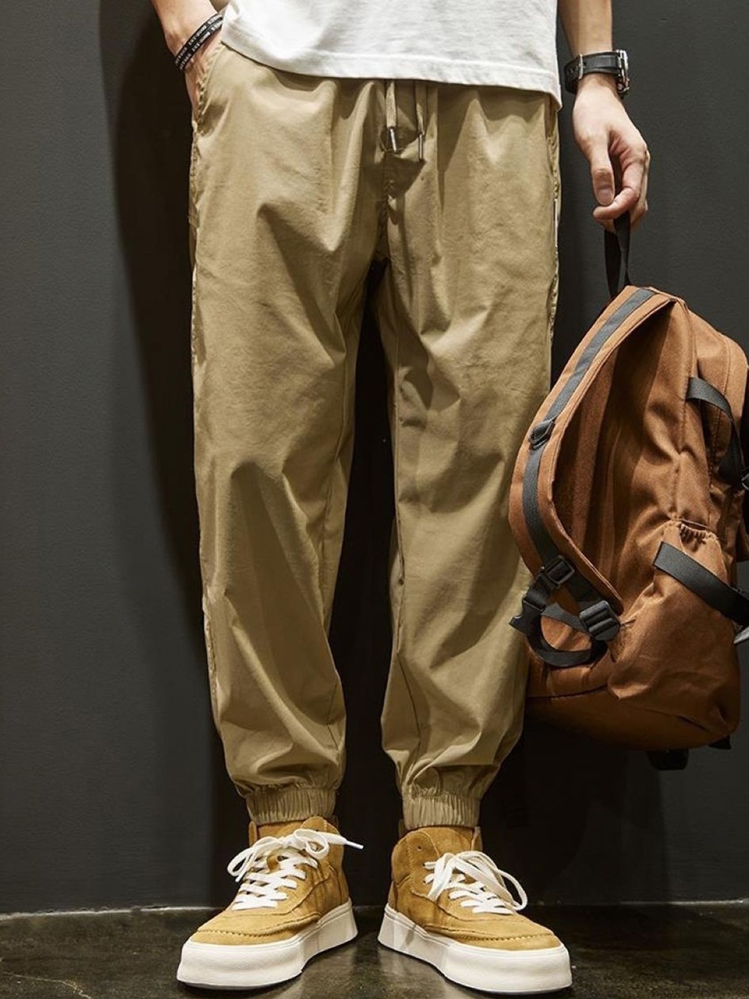 

StyleCast Men Cotton Original Joggers Trousers, Khaki