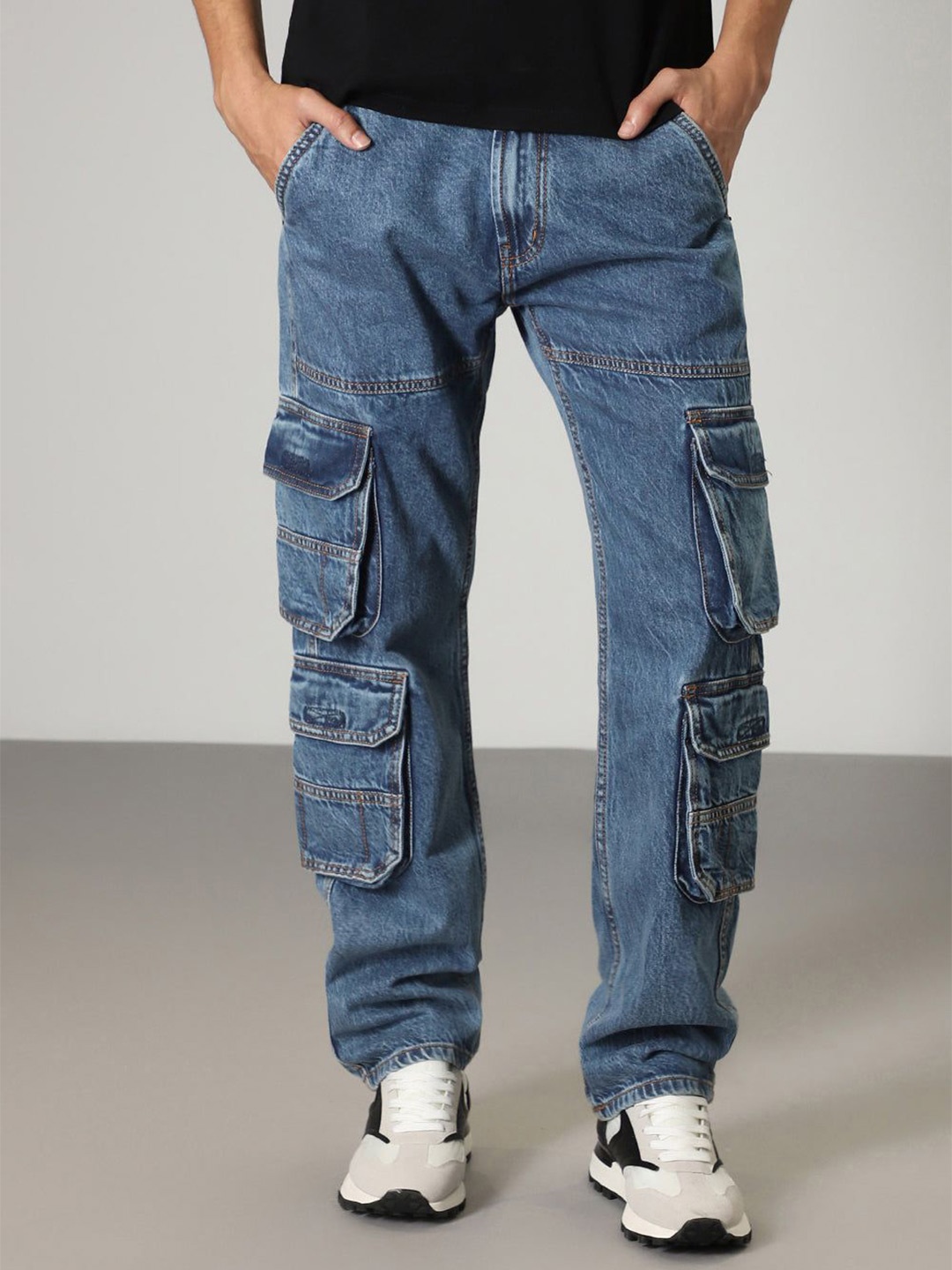 

Banana Club Men Opal Blue Baggy Fit Denim Jeans