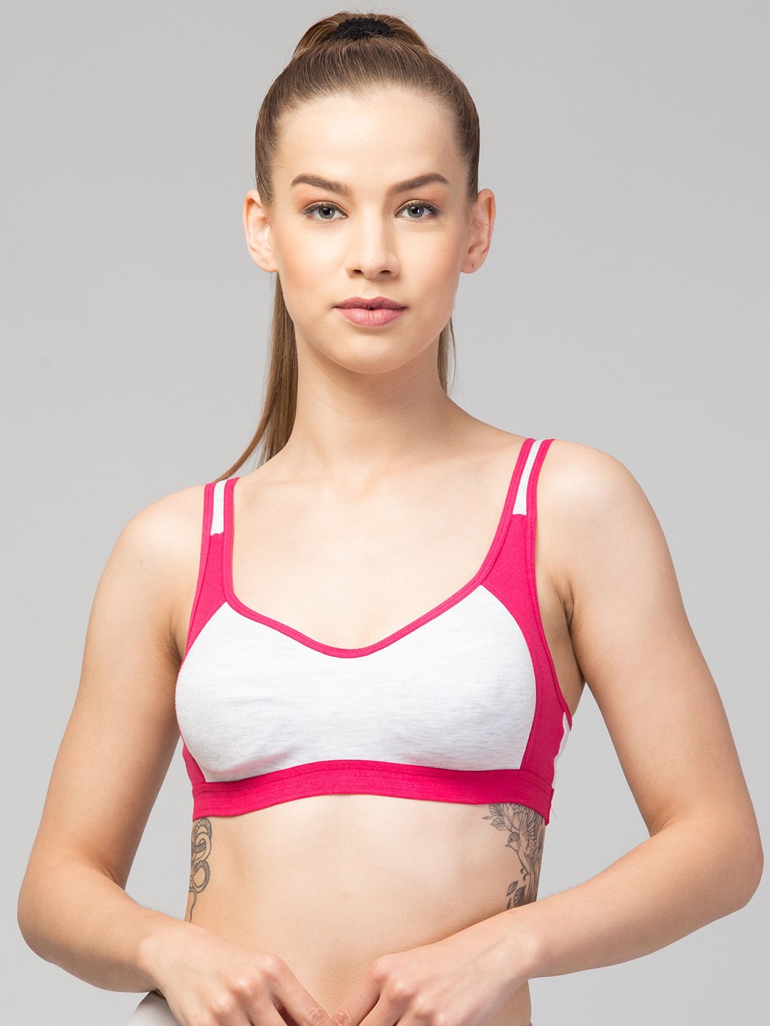 

Apraa & Parma Women Non-Wired Full Coverage Workout Bra, Pink