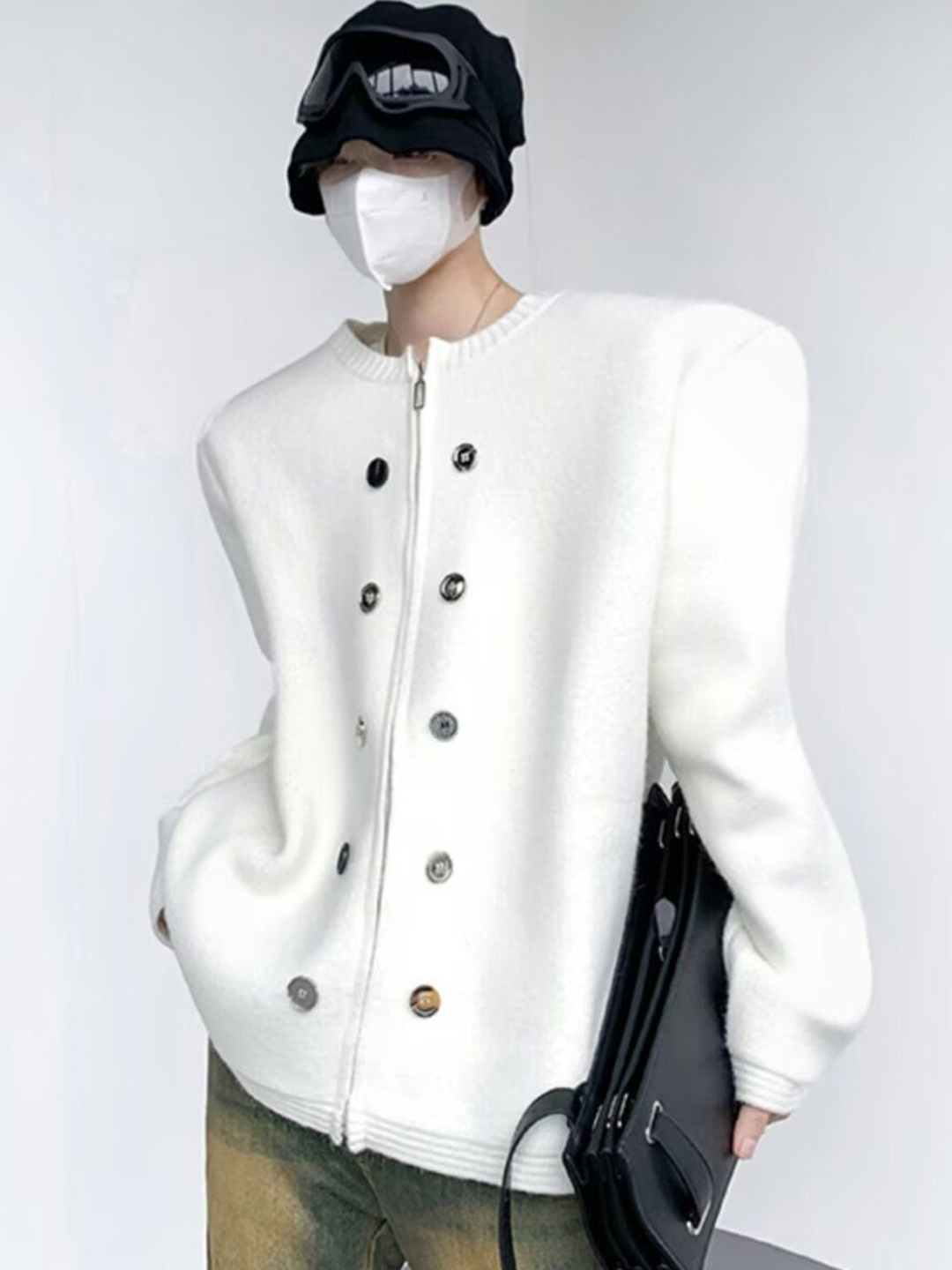 

StyleCast Men Lightweight Open Front Jacket, White
