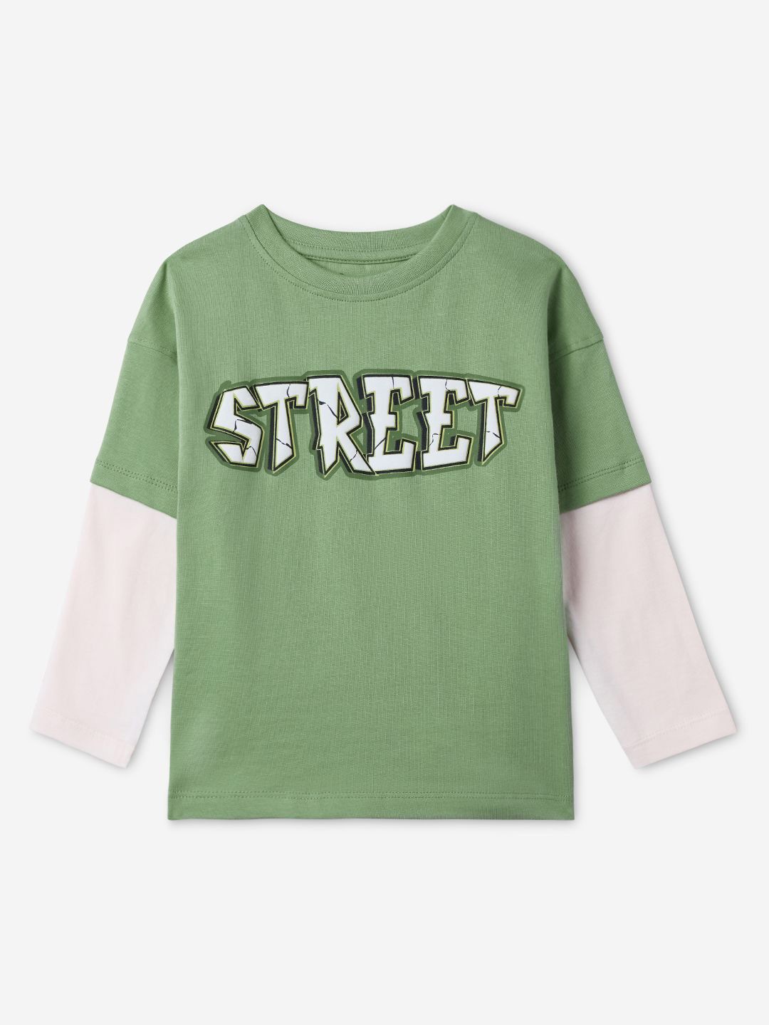 

The Souled Store Boys Typography Printed T-shirt, Green