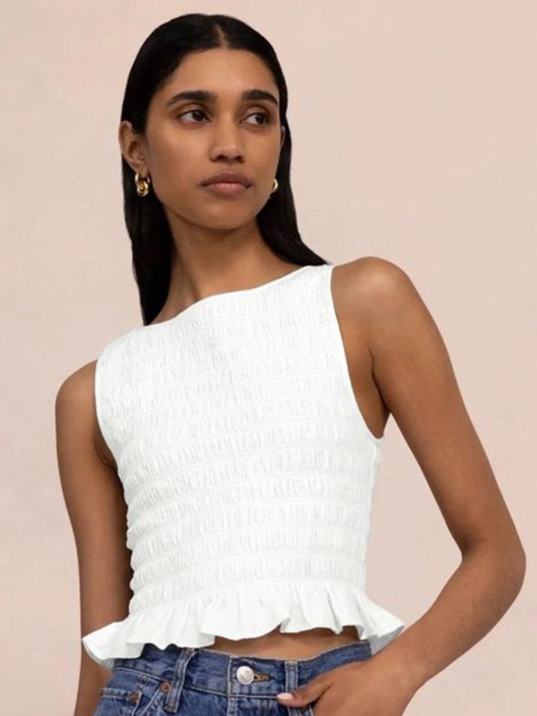 

LULU & SKY Crop Top, White