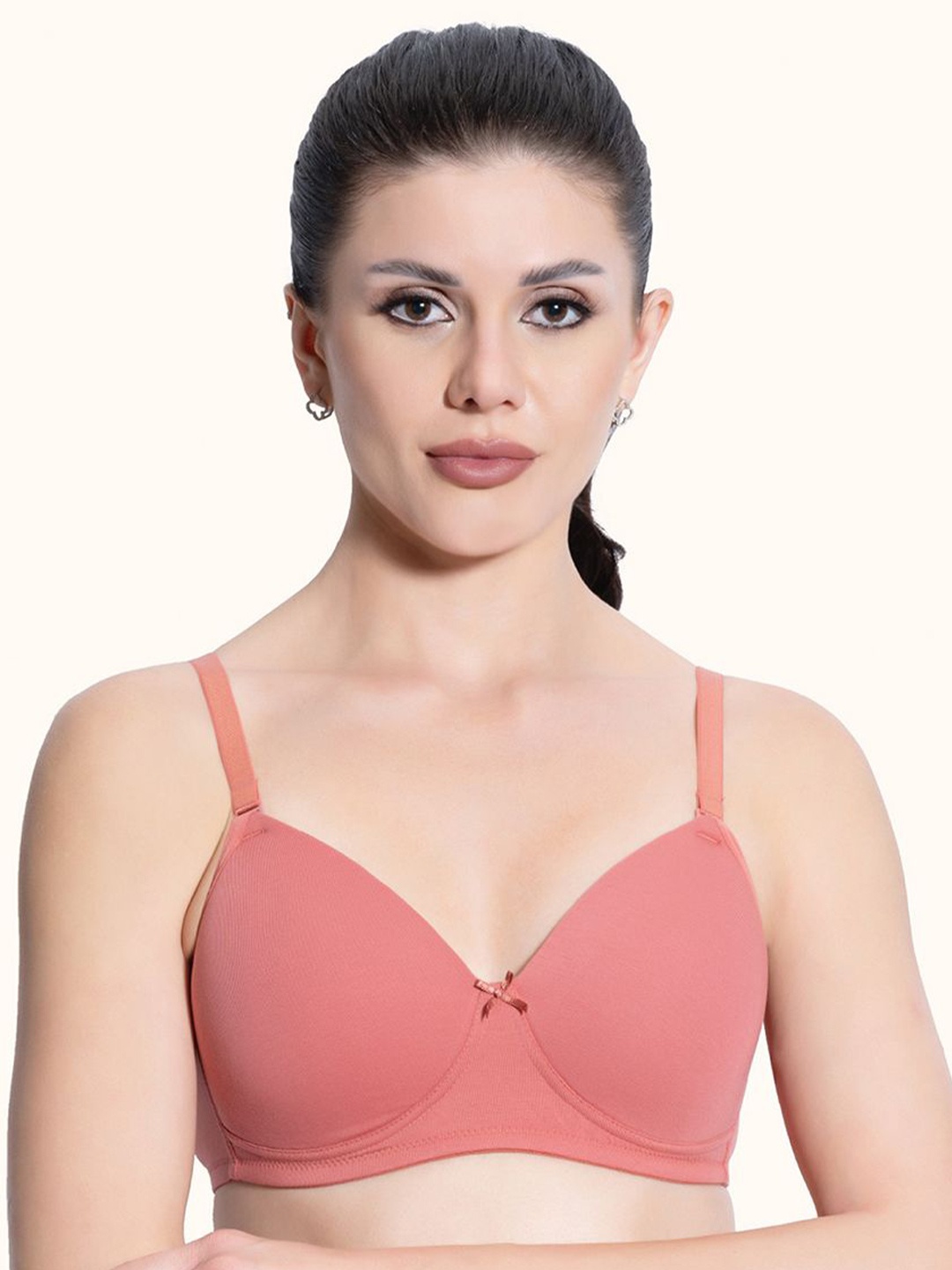 

VStar Women Full Coverage Lightly Padded T-shirt Bra, Coral