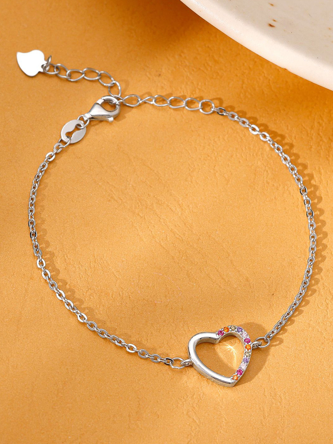 

GIVA Women Sterling Silver Rhodium-Plated Link Bracelet