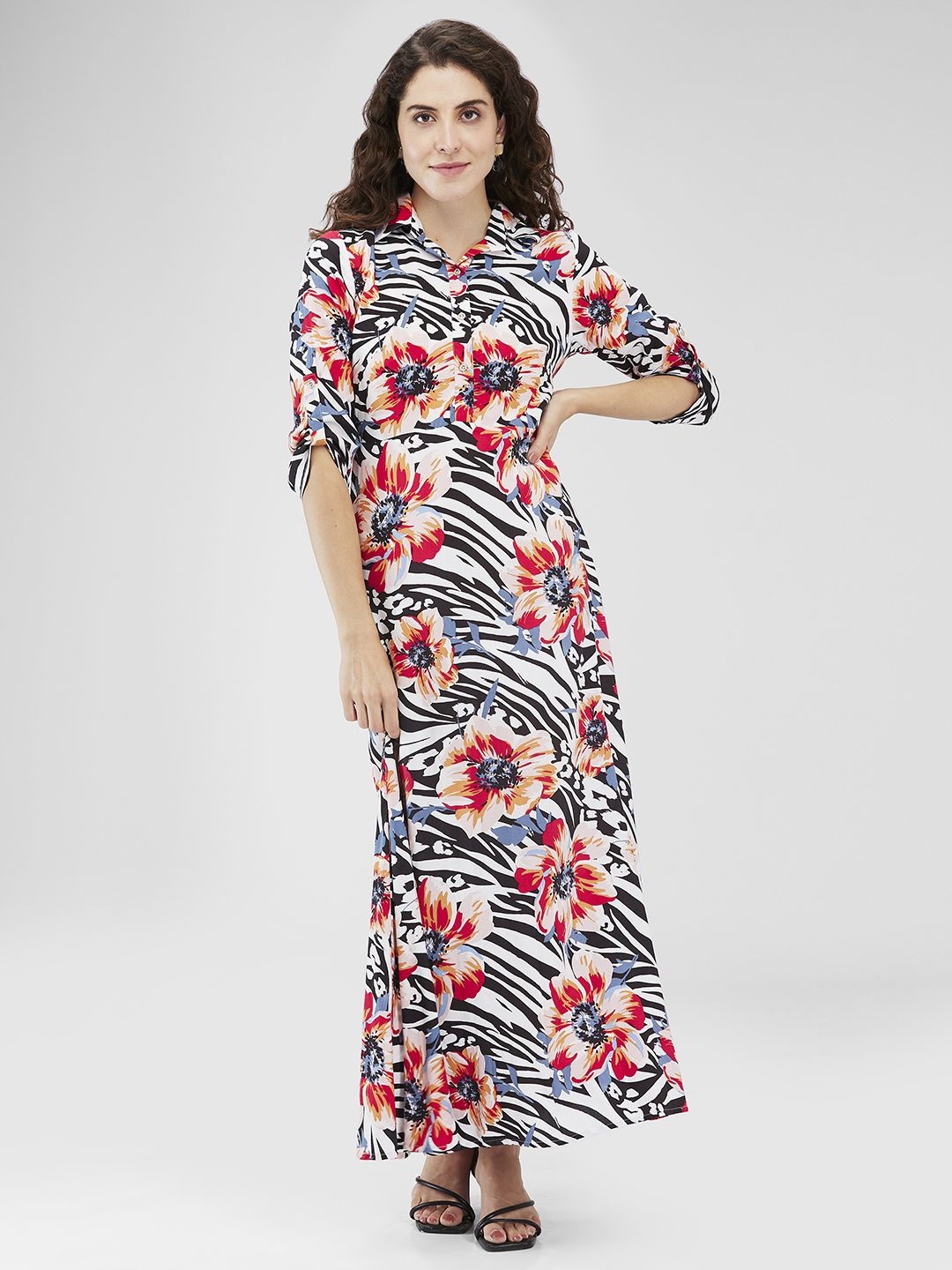 

Iti Floral Print Maxi Dress, Multi