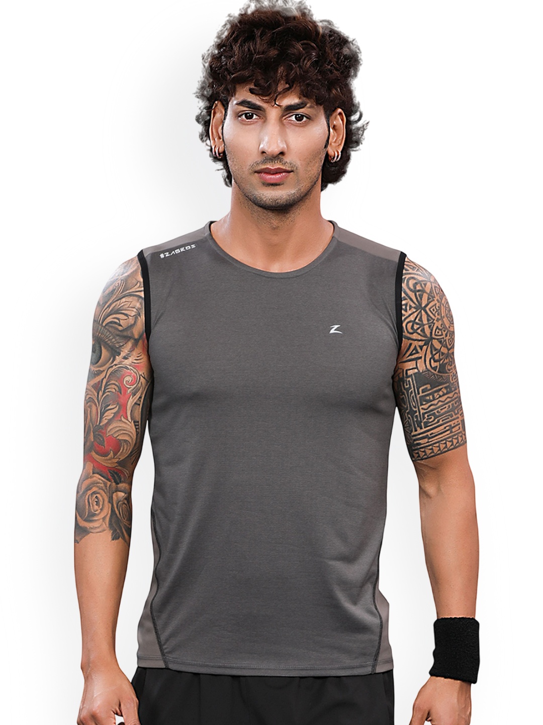 

Z Zagros Men Active Wear Vest, Grey