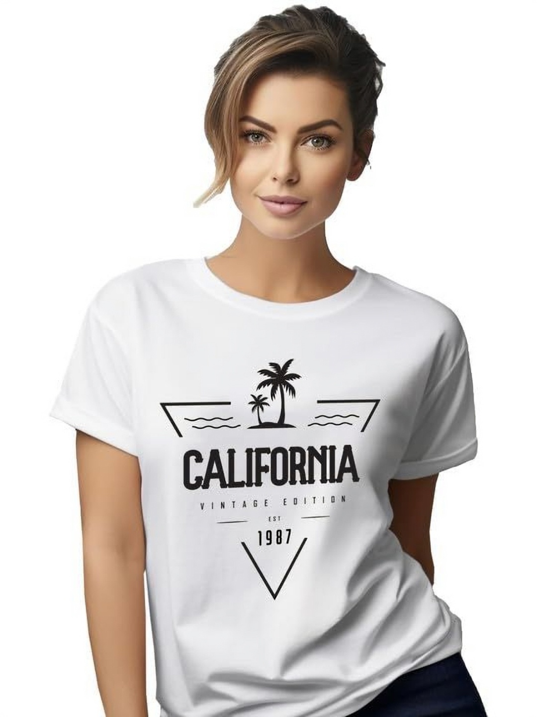 

VLAM Women Typography Printed T-shirt, White