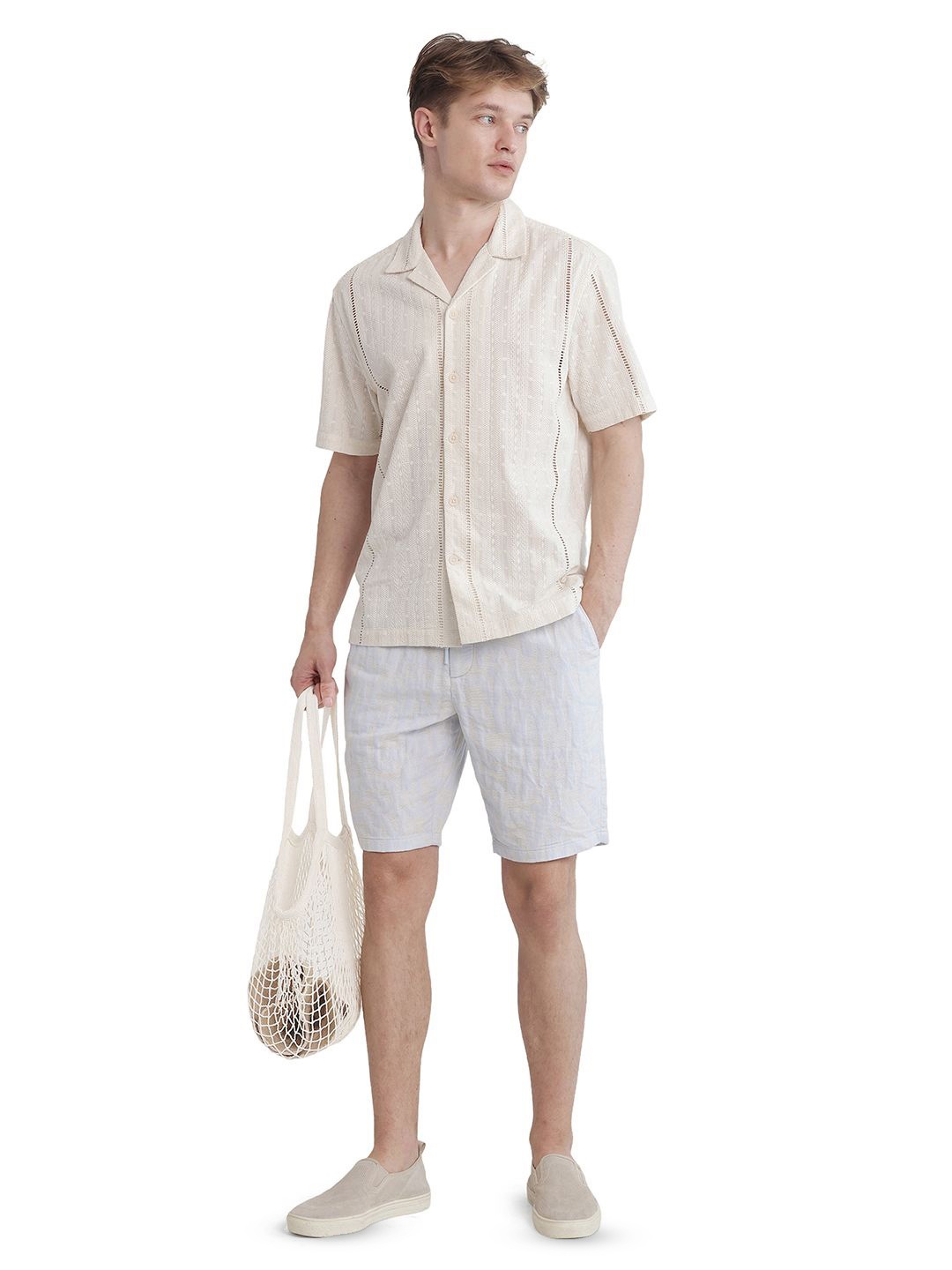 

RARE RABBIT Men Cotton Regular Shorts, Blue