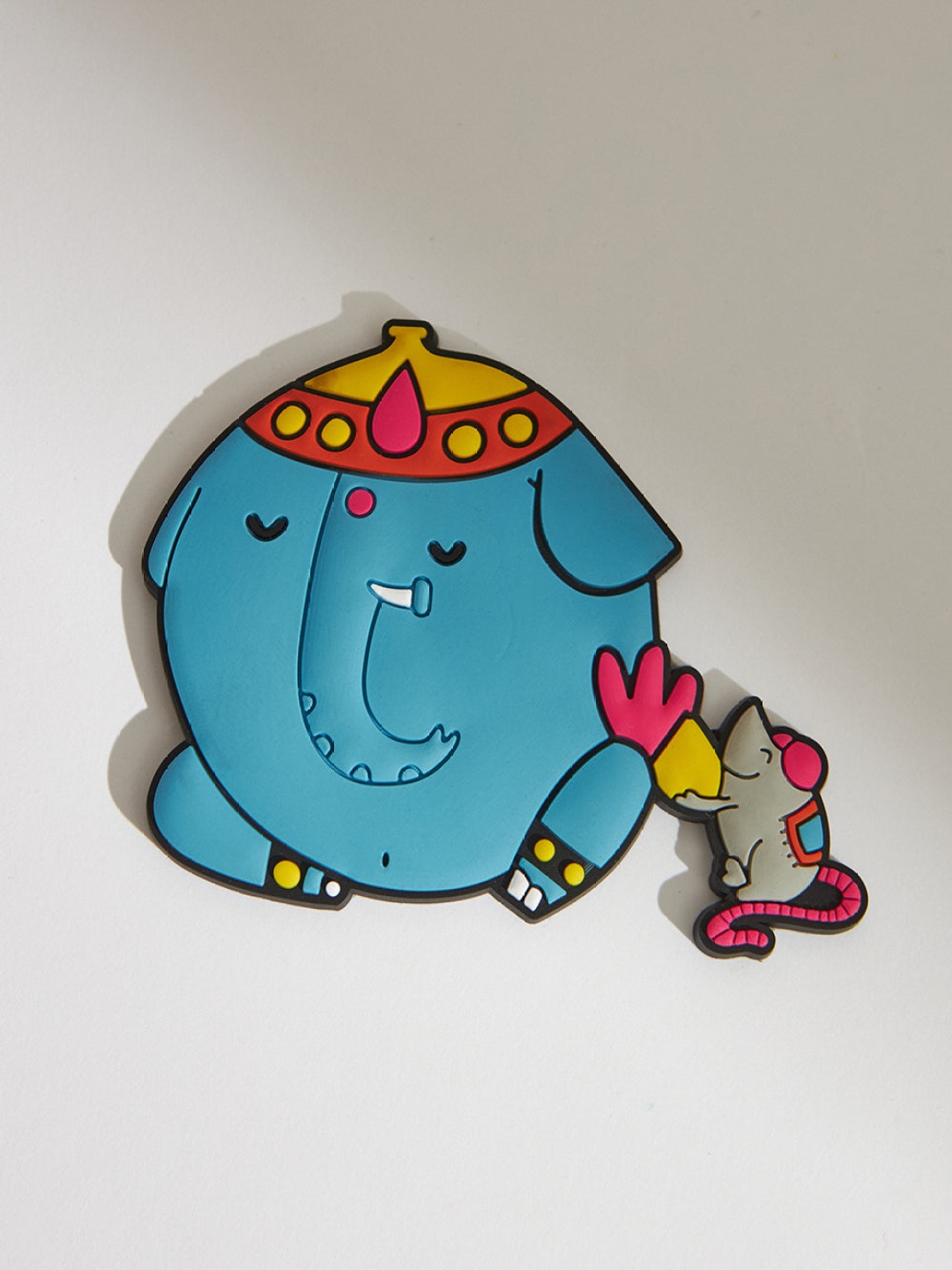 

Chumbak Blue & Red Ganesha On The Move Fridge Magnet