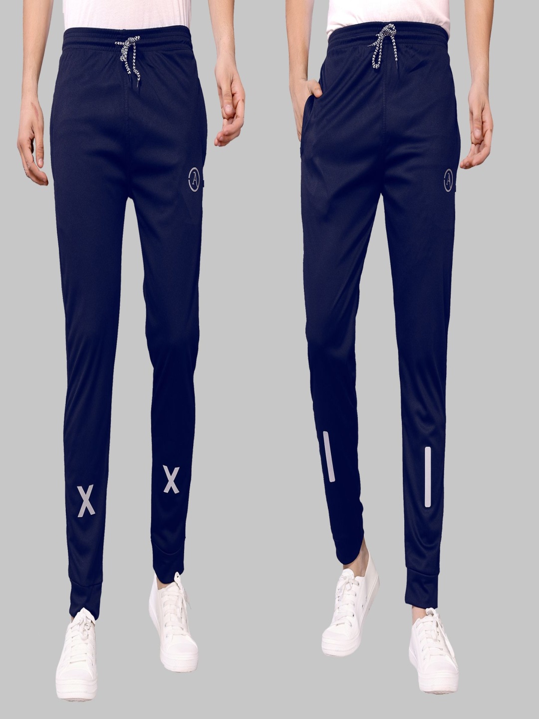 

Moda Rapido Men Pack Of 2 Mid-Rise Joggers, Blue