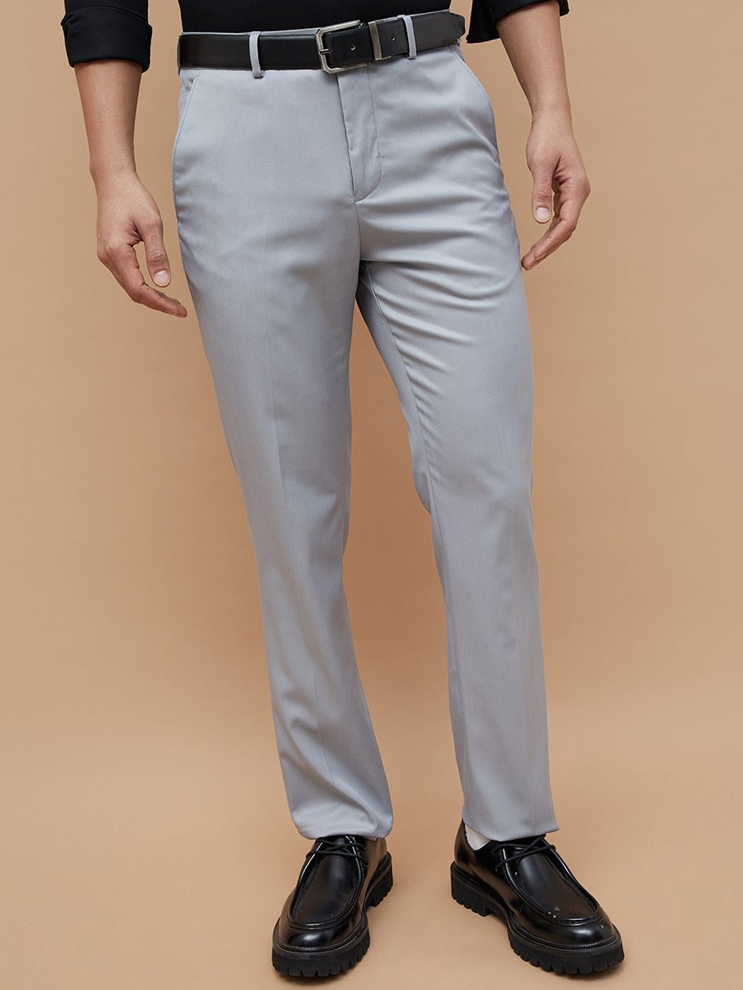 

CODE by Lifestyle Men Tapered Fit Regular Trousers, Grey