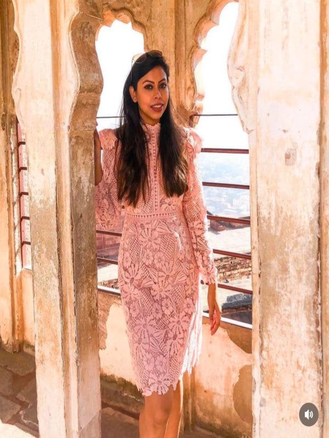 

PANKH Print A-Line Dress, Pink