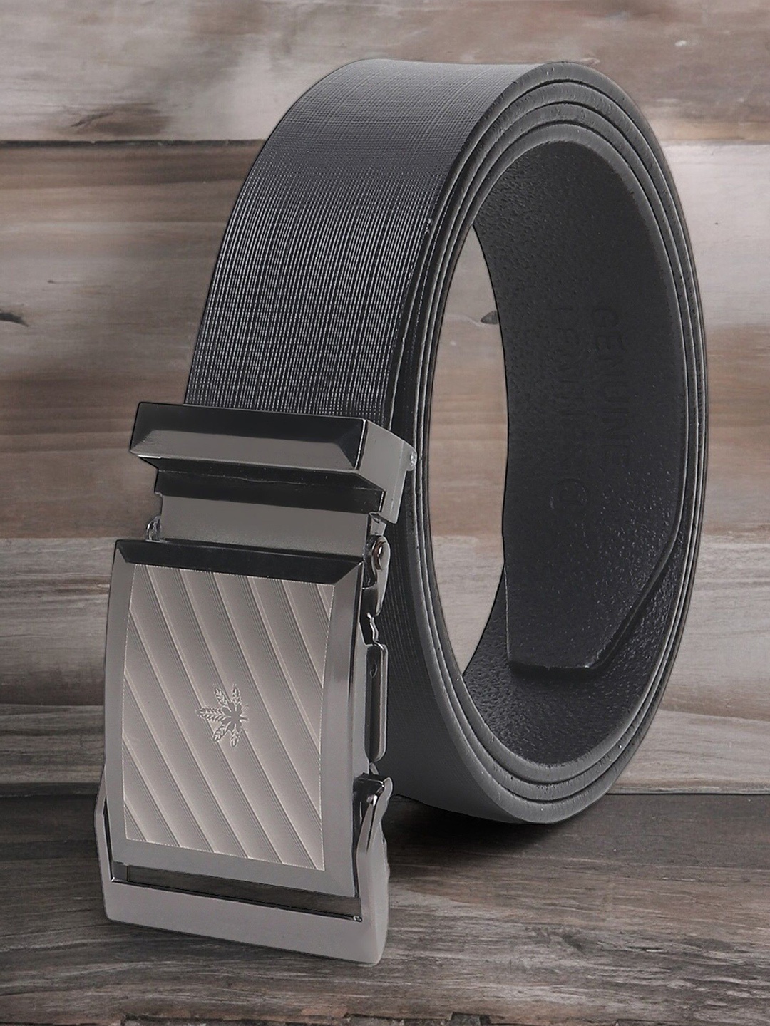 

Provogue Men Textured Leather Formal Belt, Black