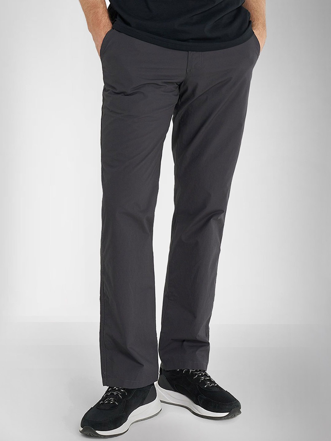 

Columbia Men Regular Fit Mid Rise Pure Cotton Trouser, Black