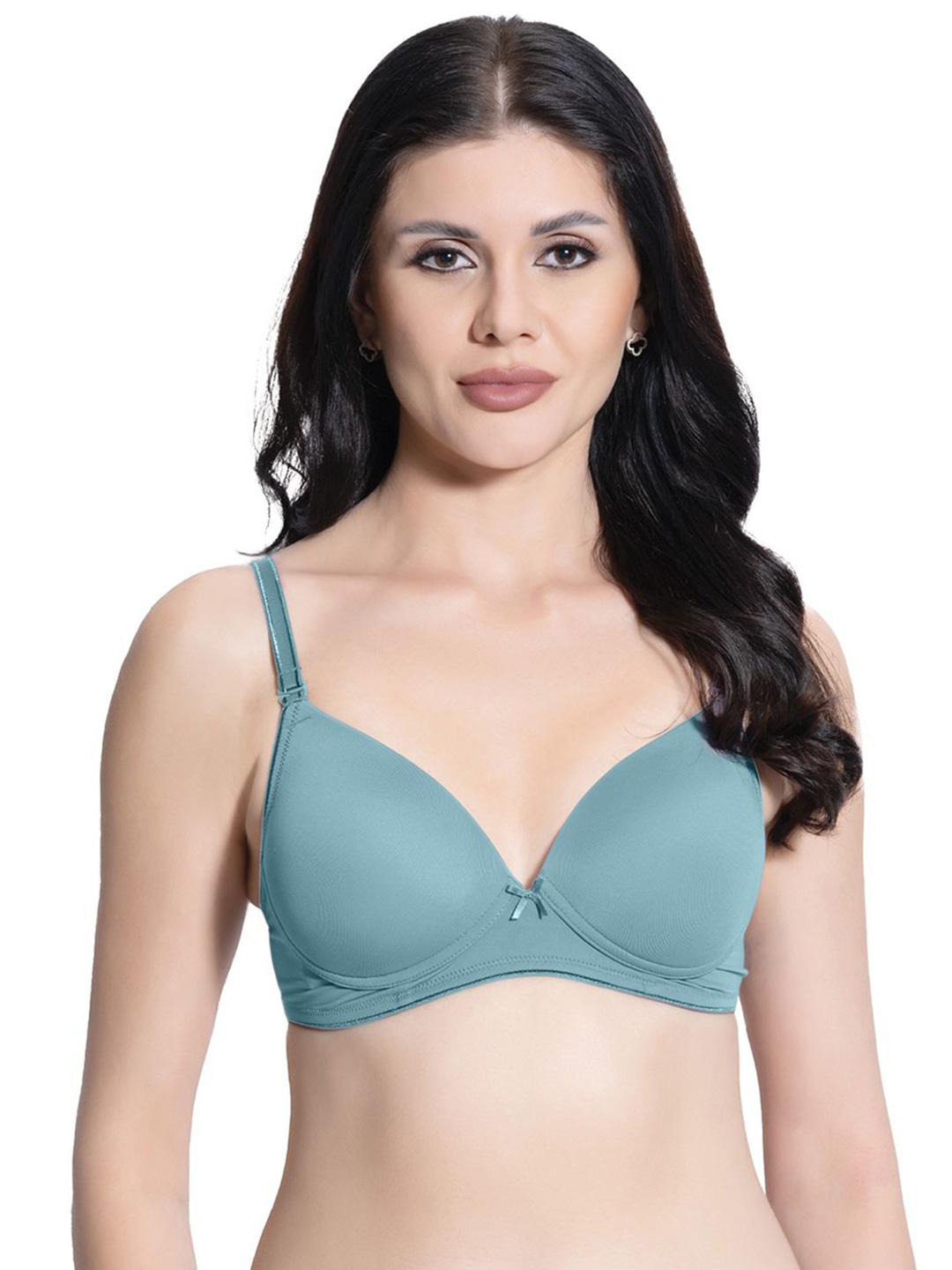 

VStar Women Seamless Full Coverage Lightly Padded Bra, Blue