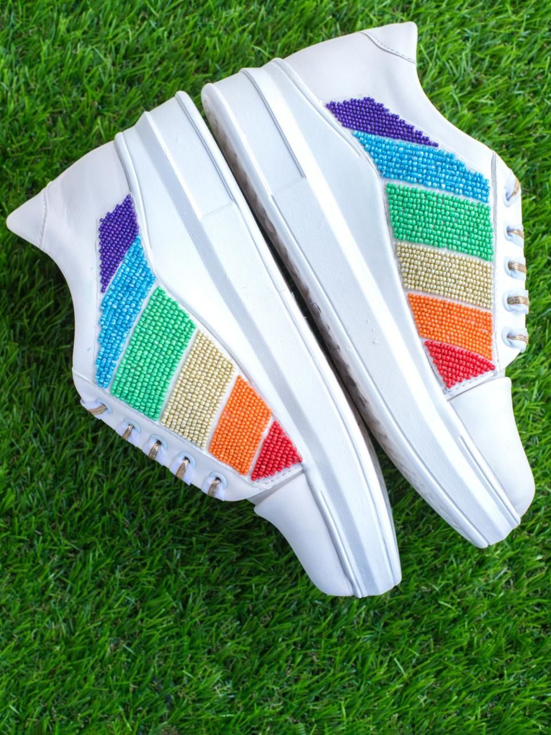 

The Saree Sneakers Women Textured Sneakers, Multi