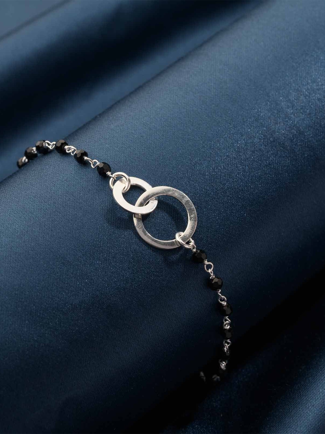 

Gargi by P. N. Gadgil & Sons 92.5 Sterling Silver Artificial Beads Charm Bracelet