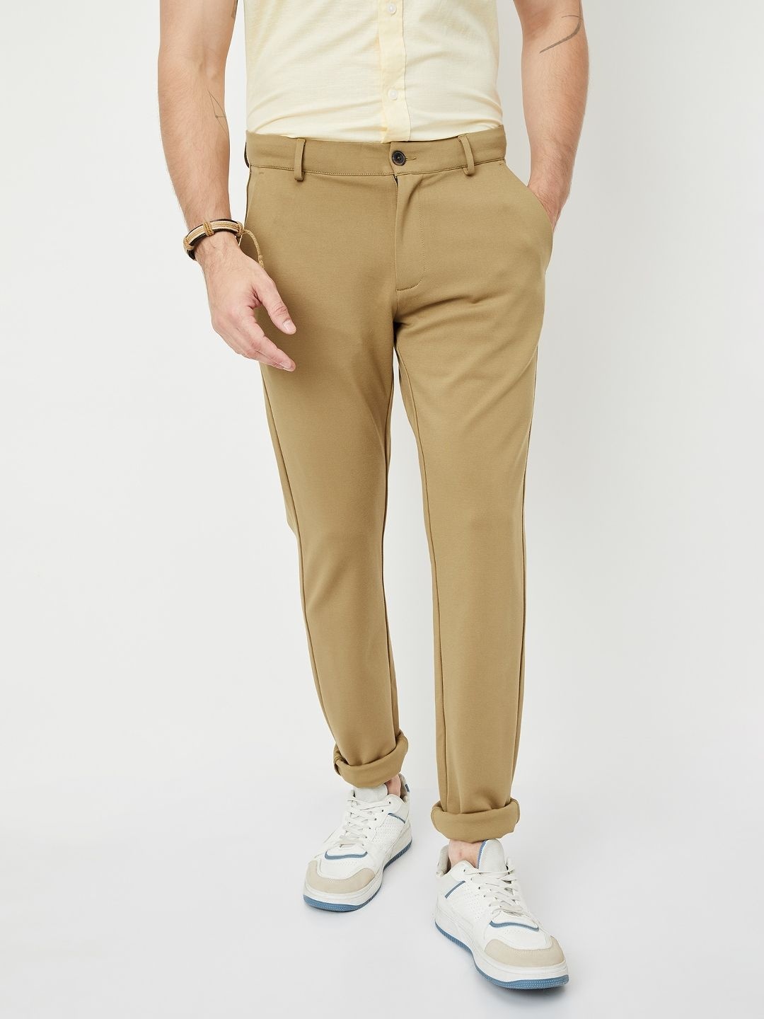 

max Men Chinos Trousers, Brown